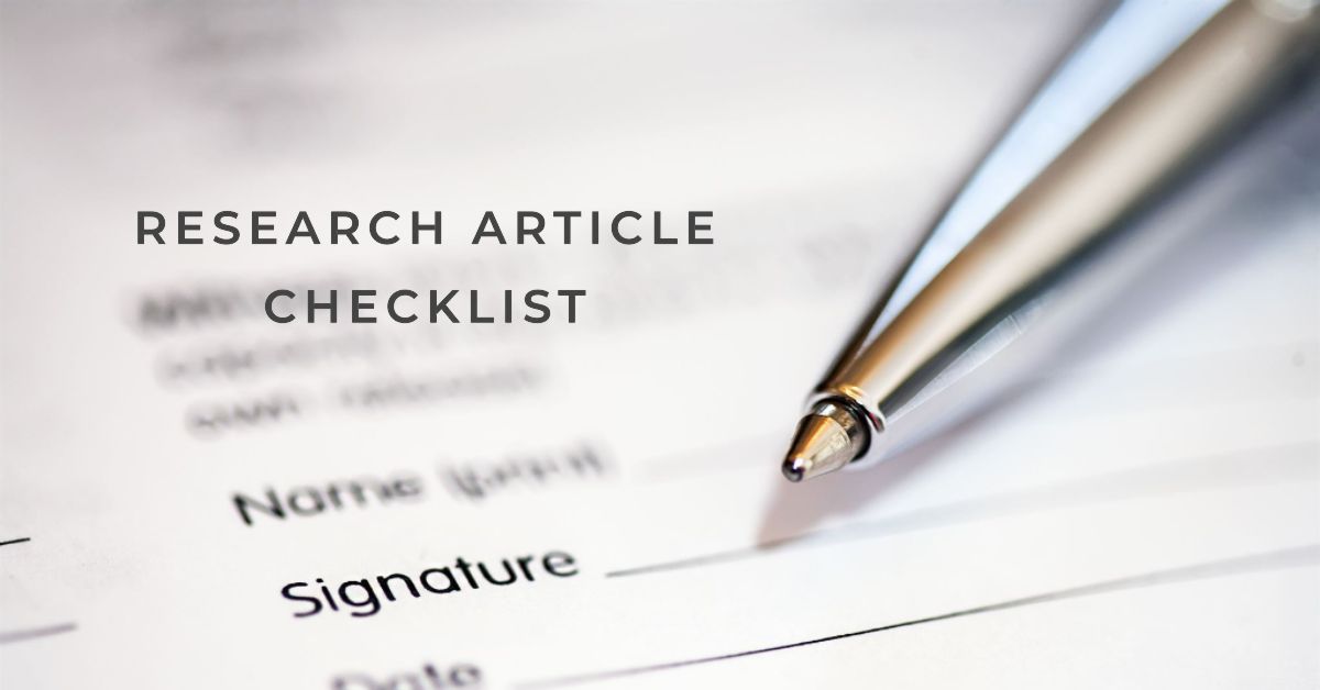 checklist for submitting manuscript